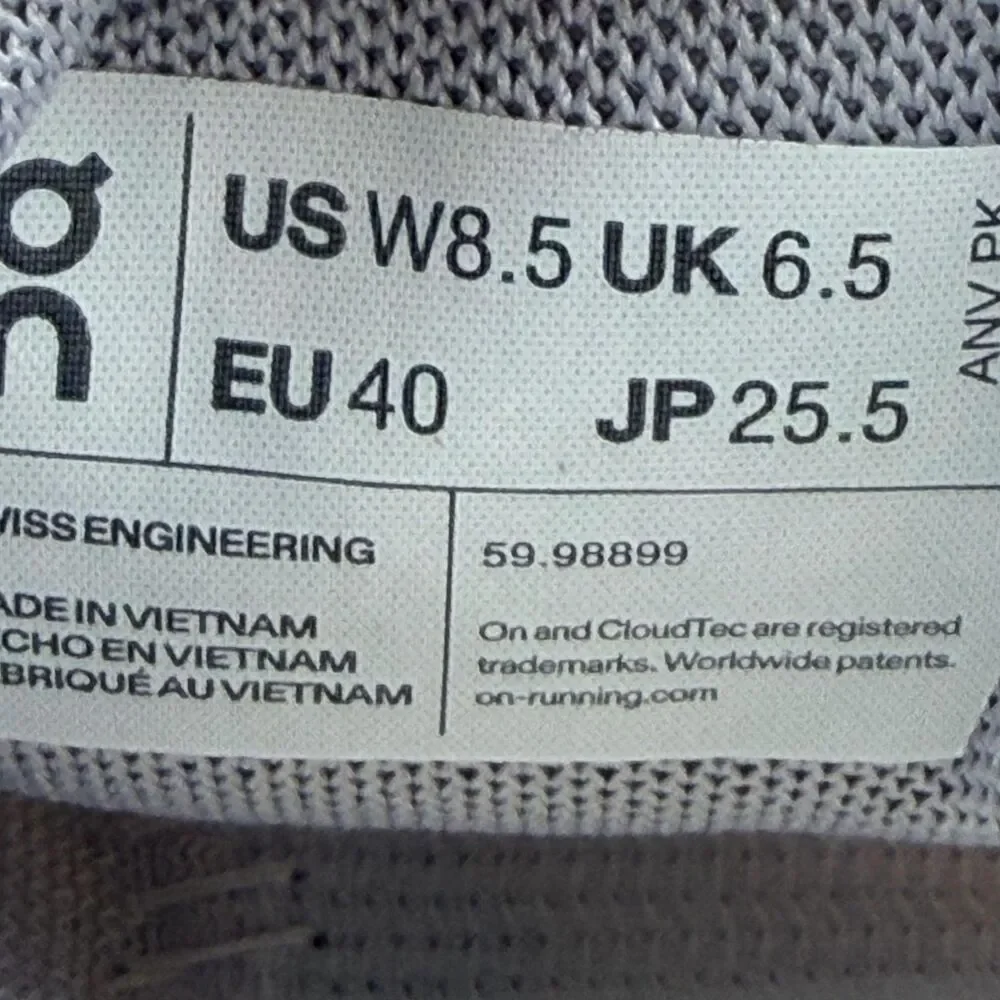 On Cloud Shoes Womens Size 8.5 Pink White Running Sneakers CloudTec No Insoles